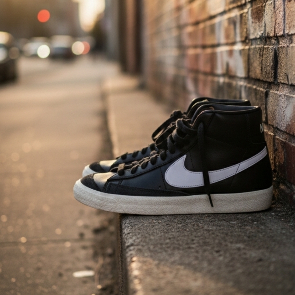 Nike Blazer Mid '77 Vintage BQ6806-002 Black Sail Size 8 2021 Retro Men's Shoes